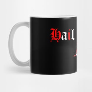 Hail Santa Candy Cane Goth Christmas Funny Black Christmas Gift Bah Humbug Pentagram Alternative Mug